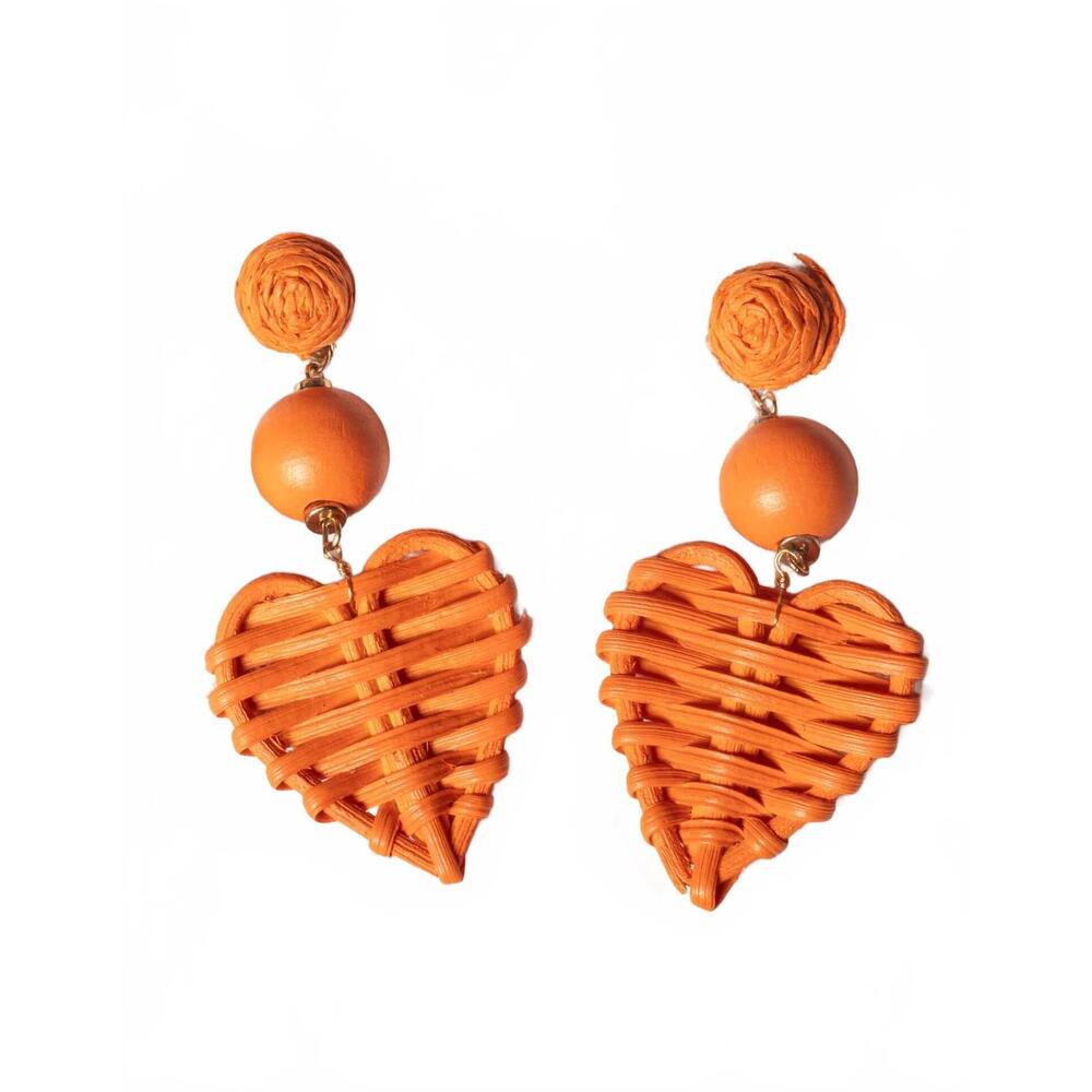 NEW YACHT CLUB ACCESS women's your heart earrings in orange